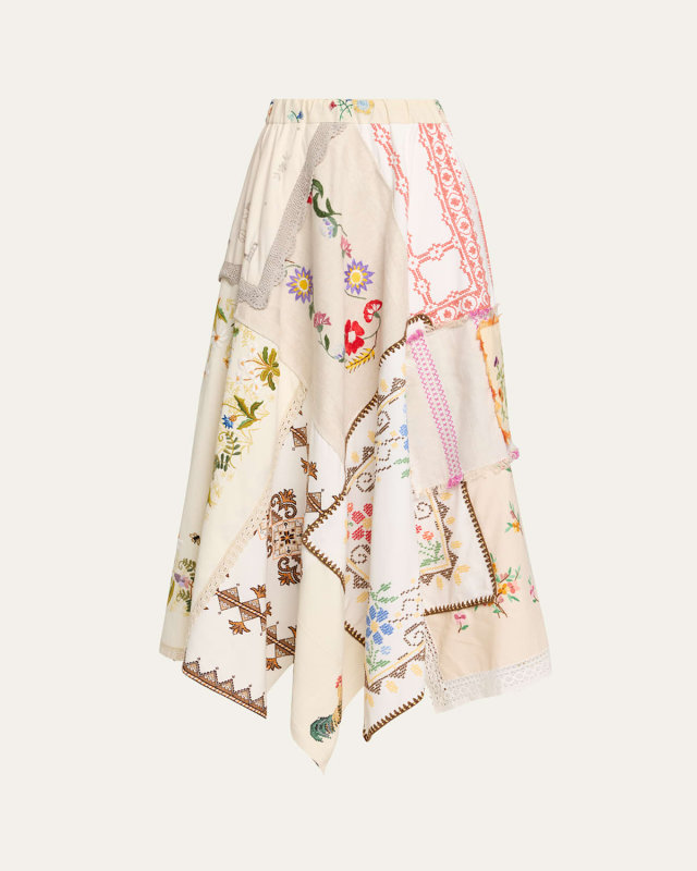 Ooak Kendima Patchwork Maxi Skirt